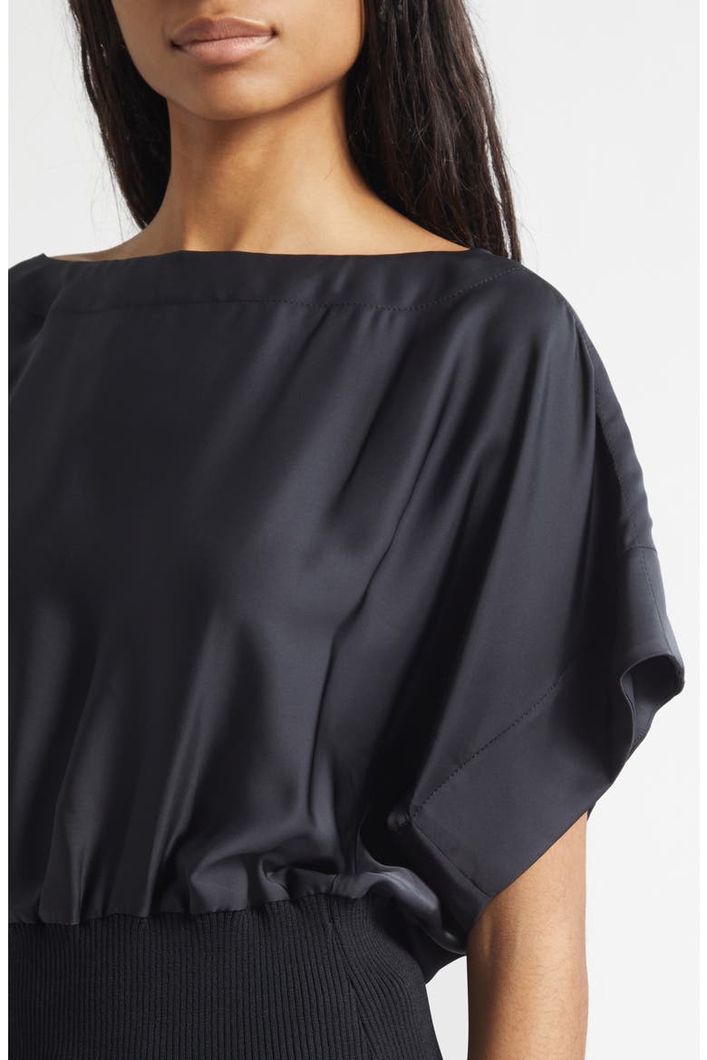 Amor Bateau Neck Top, Alternate, color, BLACK