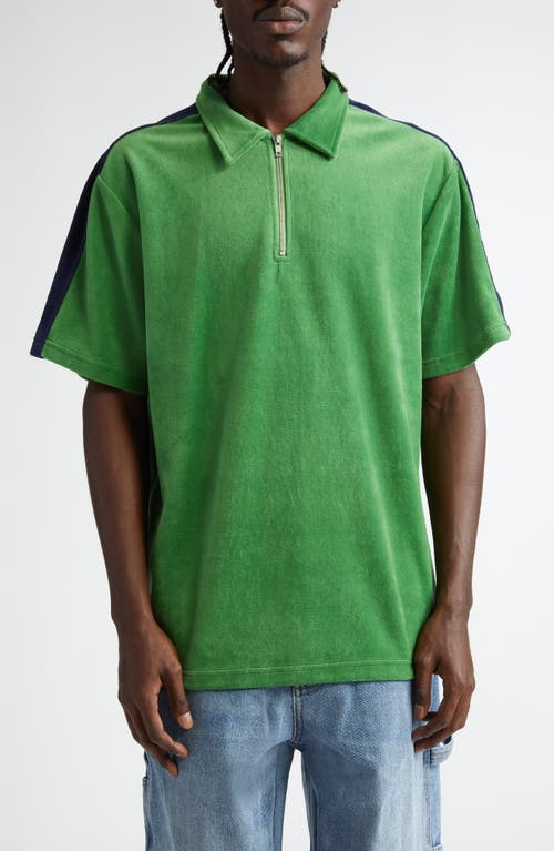 Noon Goons Joyride Velour Polo in Green 