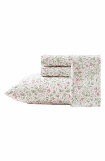 Laura Ashley Bonnie Twin Cotton Percale Sheet Set