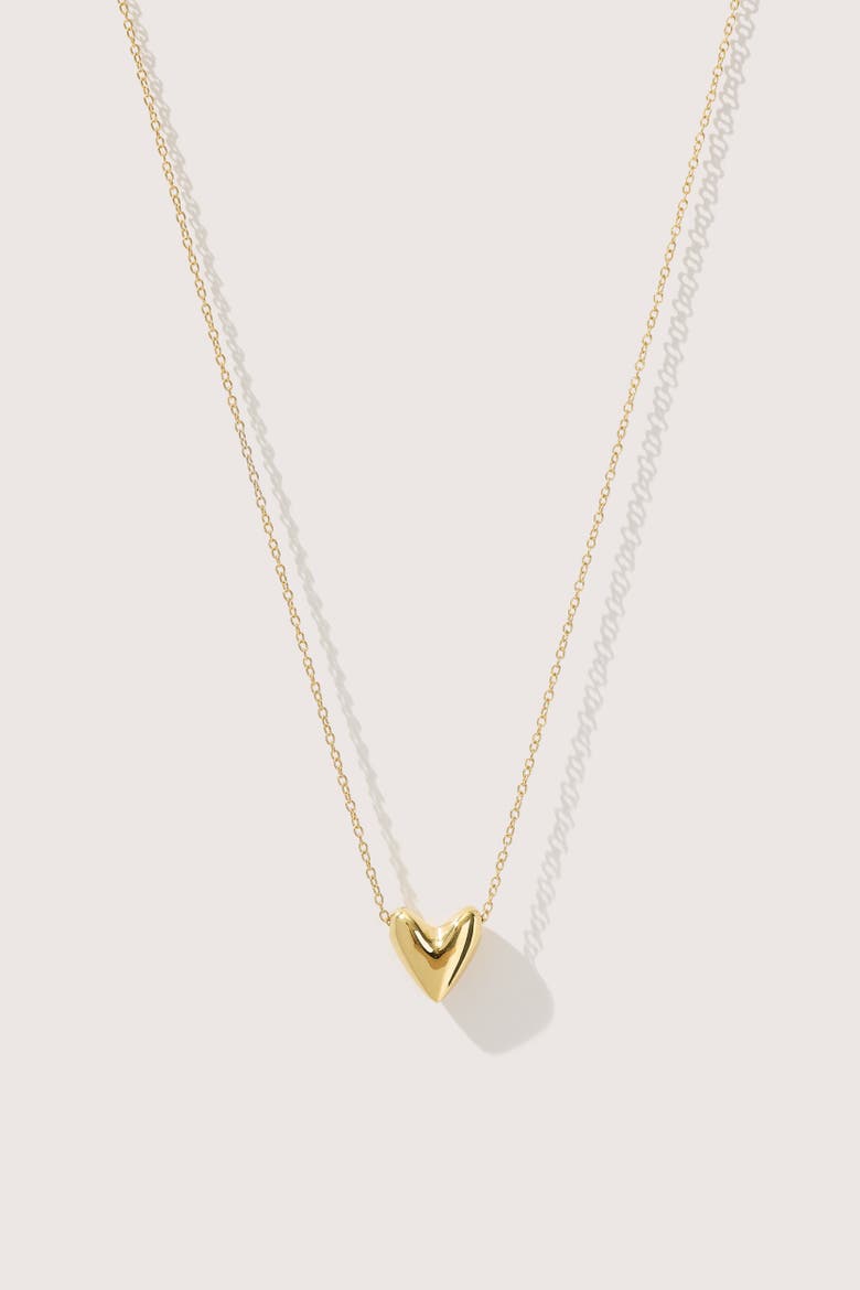 14kt Gold Vermeil Roscida Heart Necklace, Main, color, Yellow Toned Gold