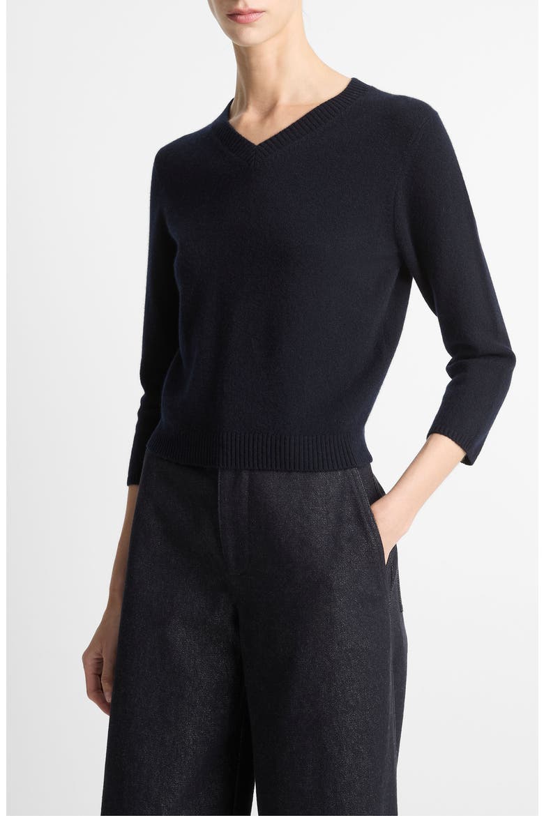 V-Neck Sweater, Alternate, color, COASTAL