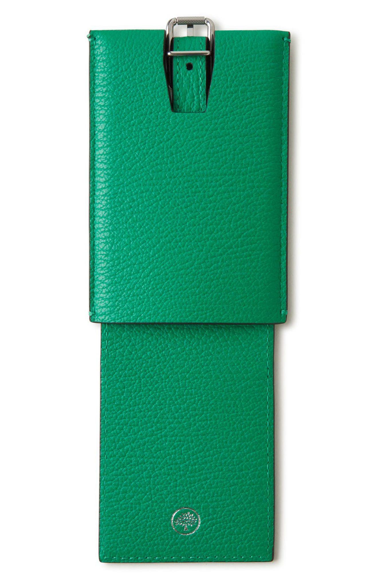 Mulberry Leather Luggage Tag, Alternate, color, 