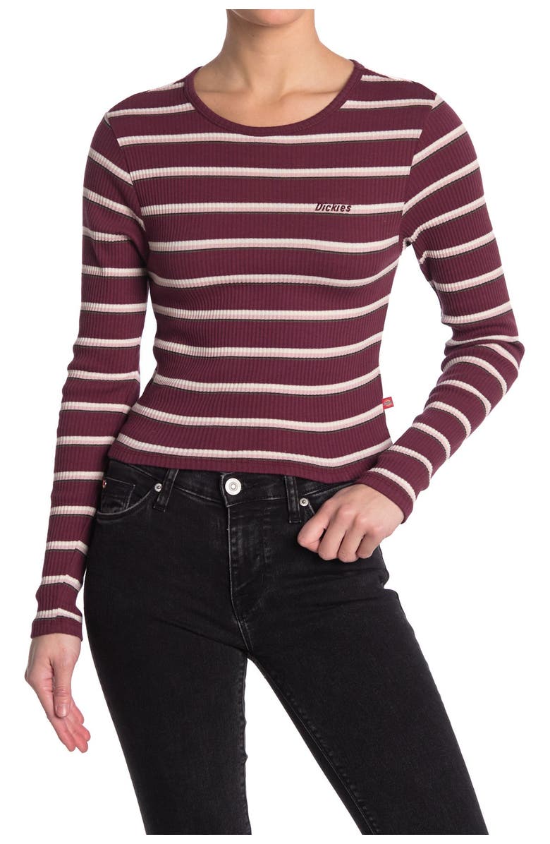 Dickies Stripe Rib Knit Top, Main, color, 