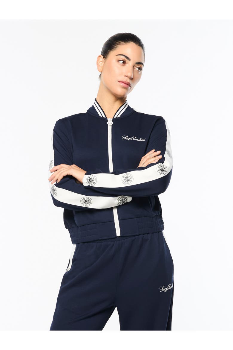 Women's Bussola Track Jacket, Main, color, MARITIME BLUE