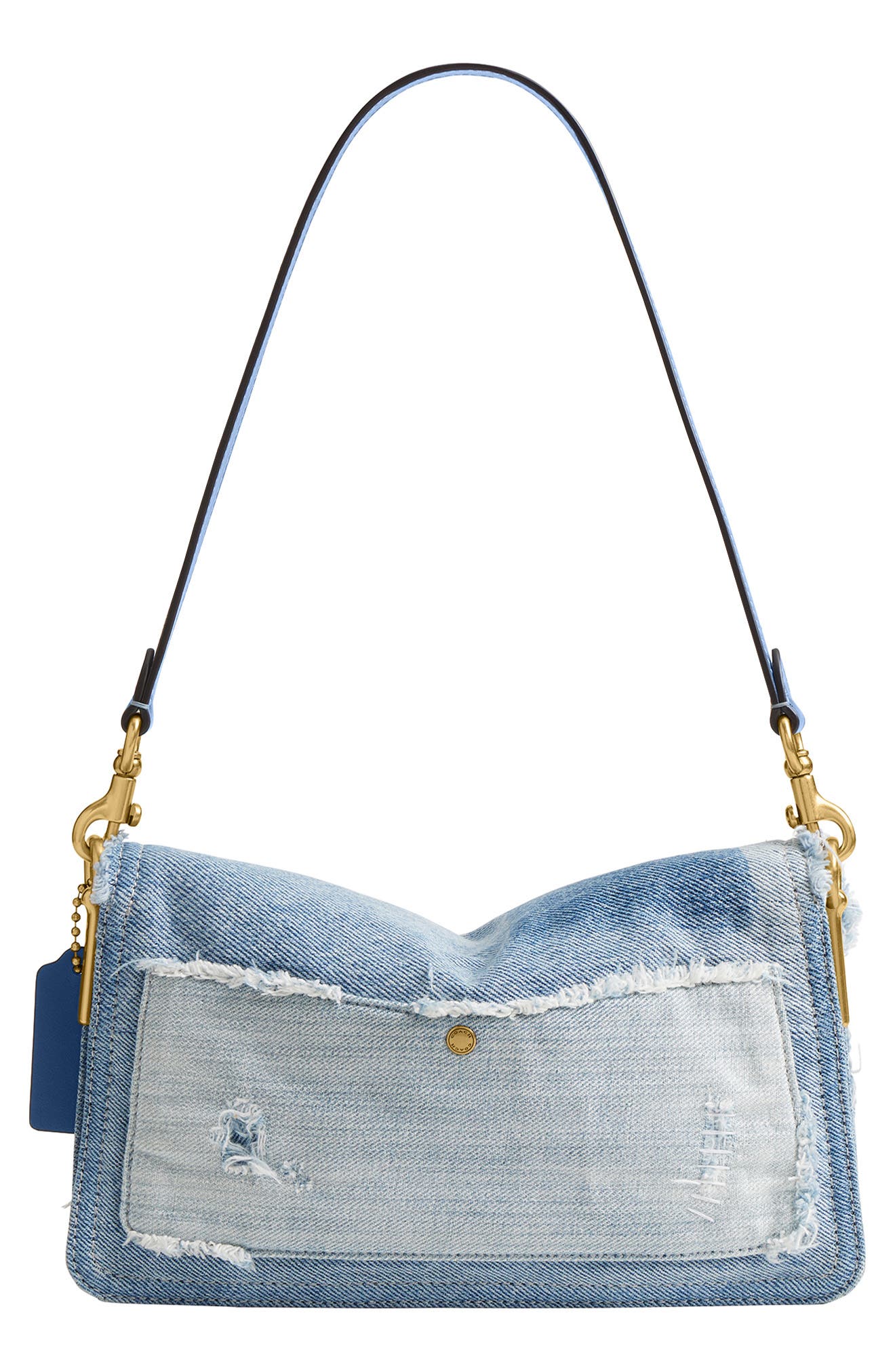 COACH Tabby 26 Upcycled Denim Patchwork Shoulder Bag, Alternate, color, Denim Multi
