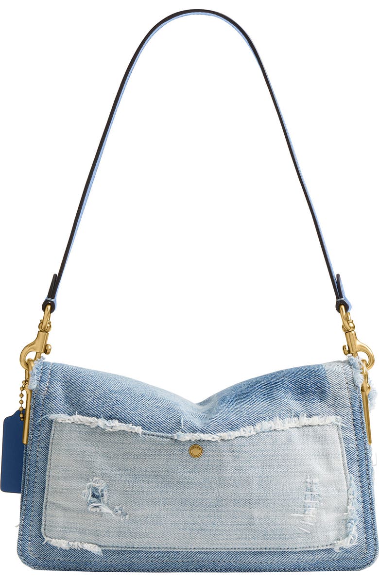 COACH Tabby 26 Upcycled Denim Patchwork Shoulder Bag, Alternate, color, Denim Multi