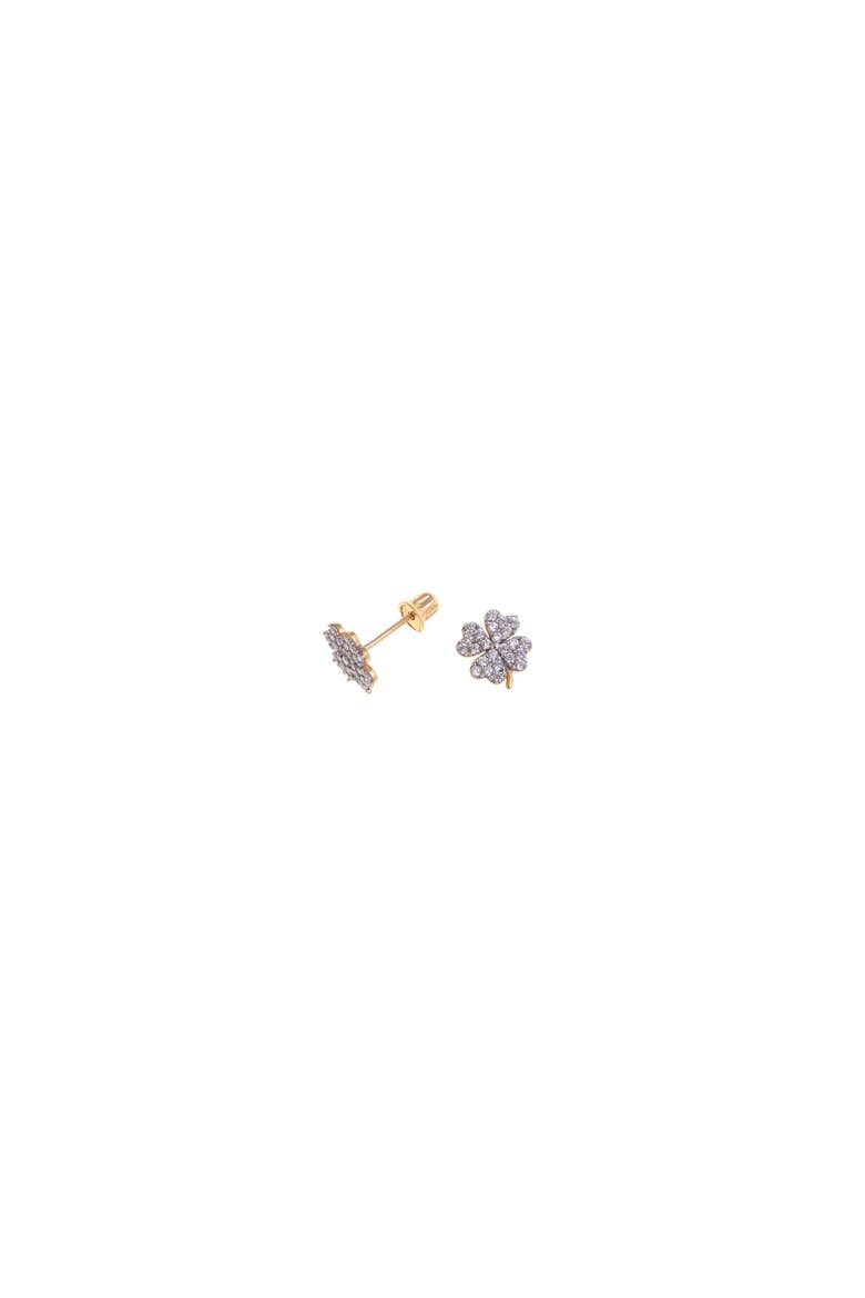 Trevo Earrings, Main, color, Gold 19,2k