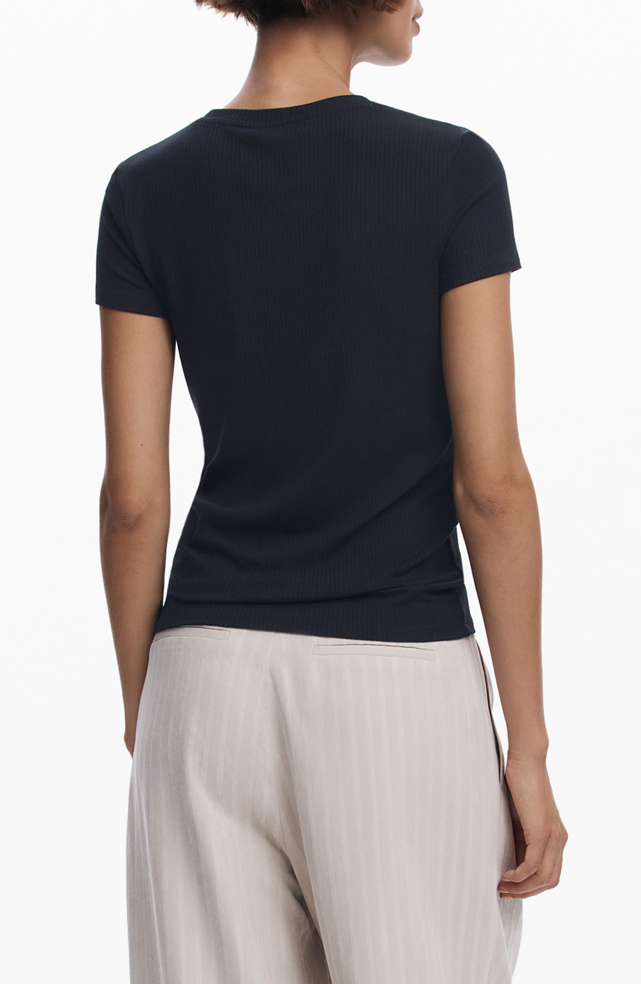 Floral Keyhole Rib T-Shirt - image 2