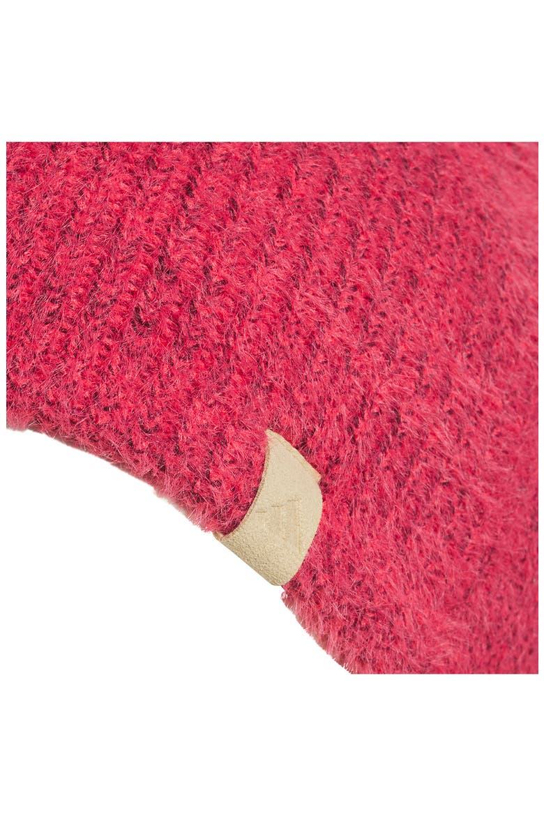 Fuzzy Knit Beanie, Alternate, color, POWER PINK/ MAROON/ BEIGE