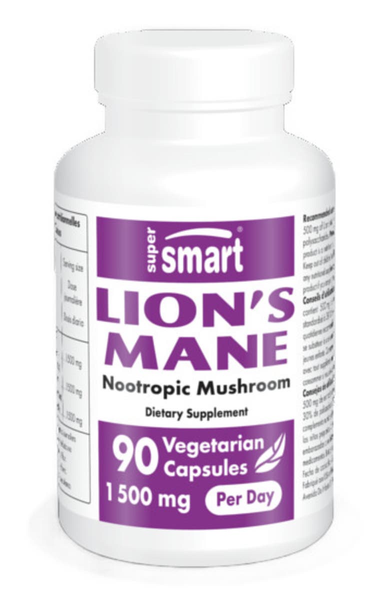 SuperSmart Lion's Mane 1500mg per Day, Main, color, 