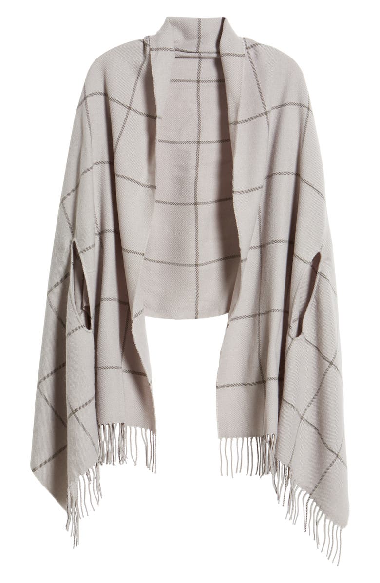 Madewell Windowpane Cape Scarf, Alternate, color,