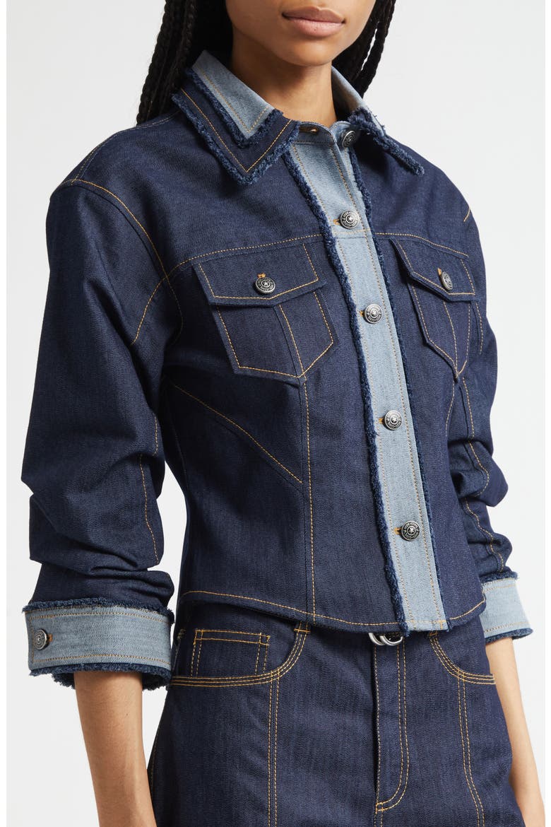 Canyon Crop Denim Jacket, Alternate, color, INDIGO