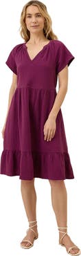 Pact Organic Cotton Coastal Double Gauze Breezy Dress