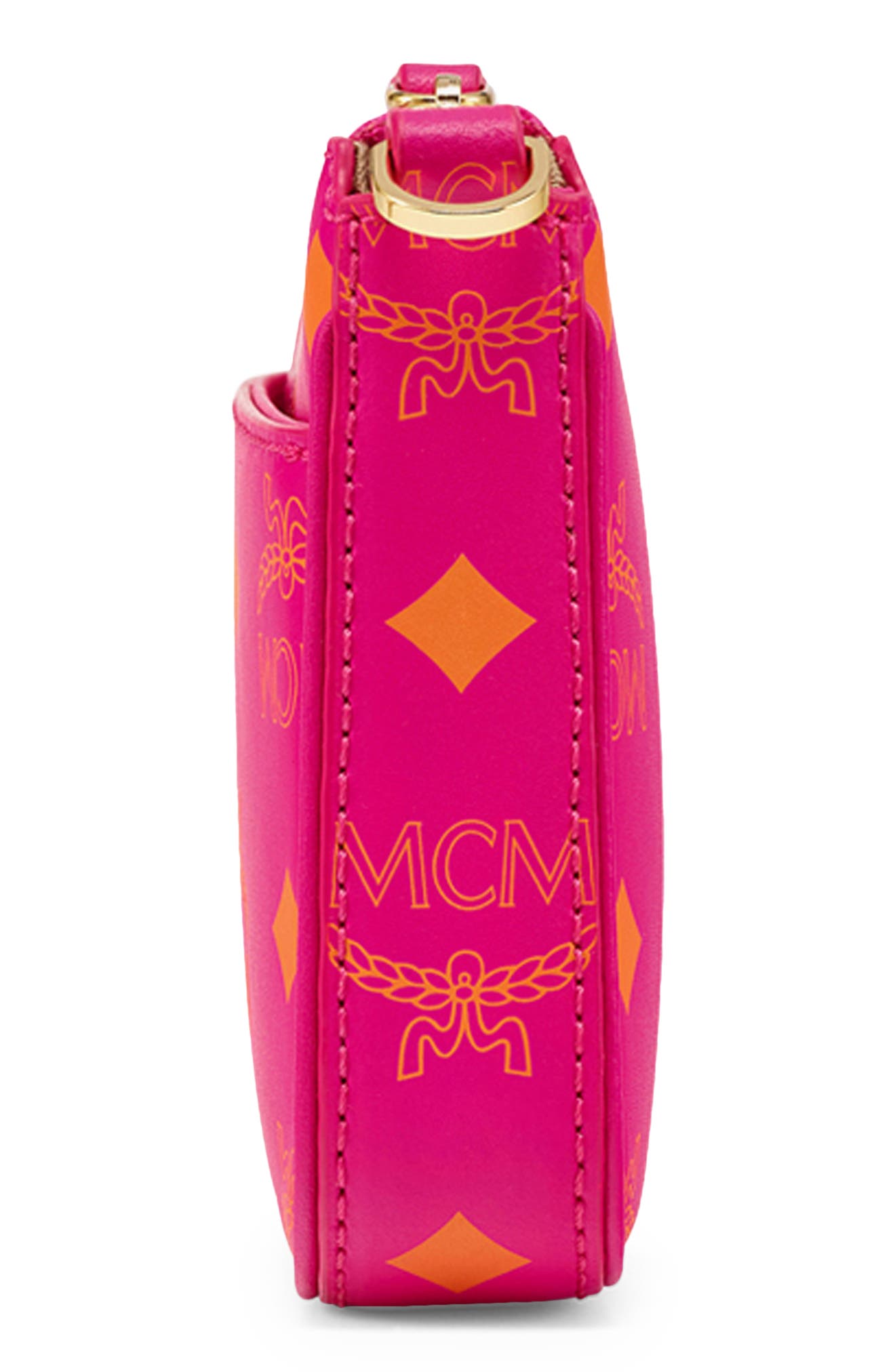 Mini Color Splash Logo Shoulder Bag, Alternate, color, FUCHSIA PINK