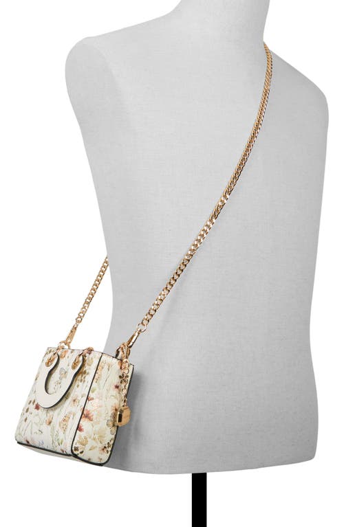 Aldo Sunblingy Faux Leather Crossbody Bag In Ivory Multi