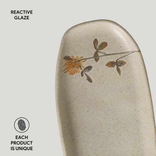Porto Brasil Shallow Organic Oval Platter Small Set Of 4 In Neutral