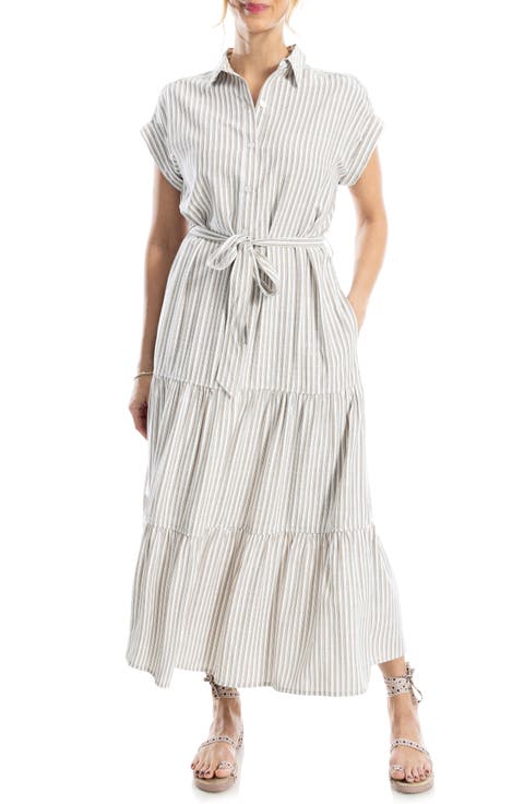 Cap Sleeve Maxi Shirtdress