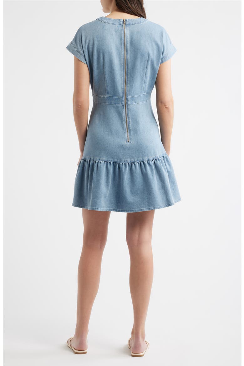 Denim Minidress, Alternate, color, LIGHT INDIGO