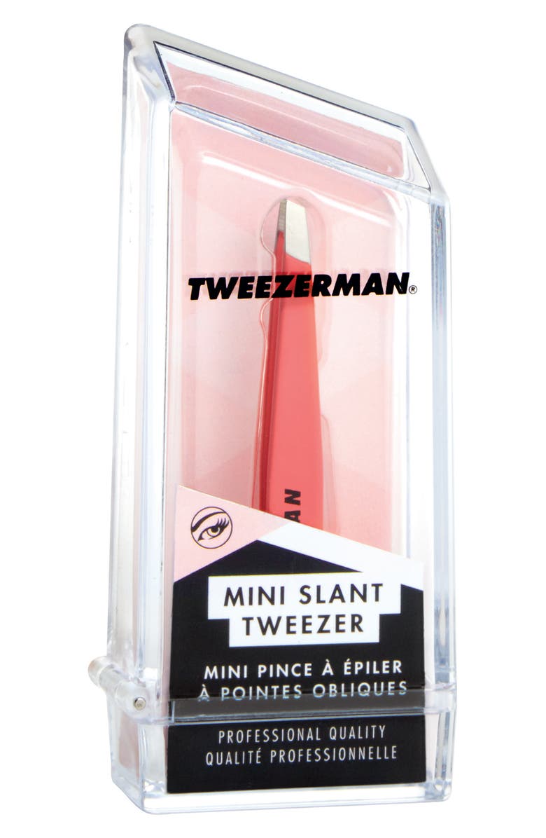TWEEZERMAN Geranium Mini Slant Tweezer, Alternate, color, Pink