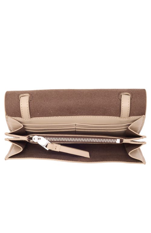 Allsaints Ludivene Crossbody Leather Wallet In Pale Pink