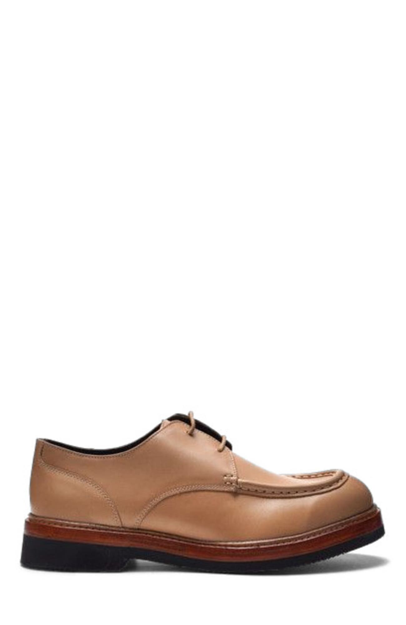 A. Veer Sorrento Moc Derby, Main, color, Sand Leather