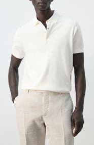 MANGO Fine Knit Cotton Polo