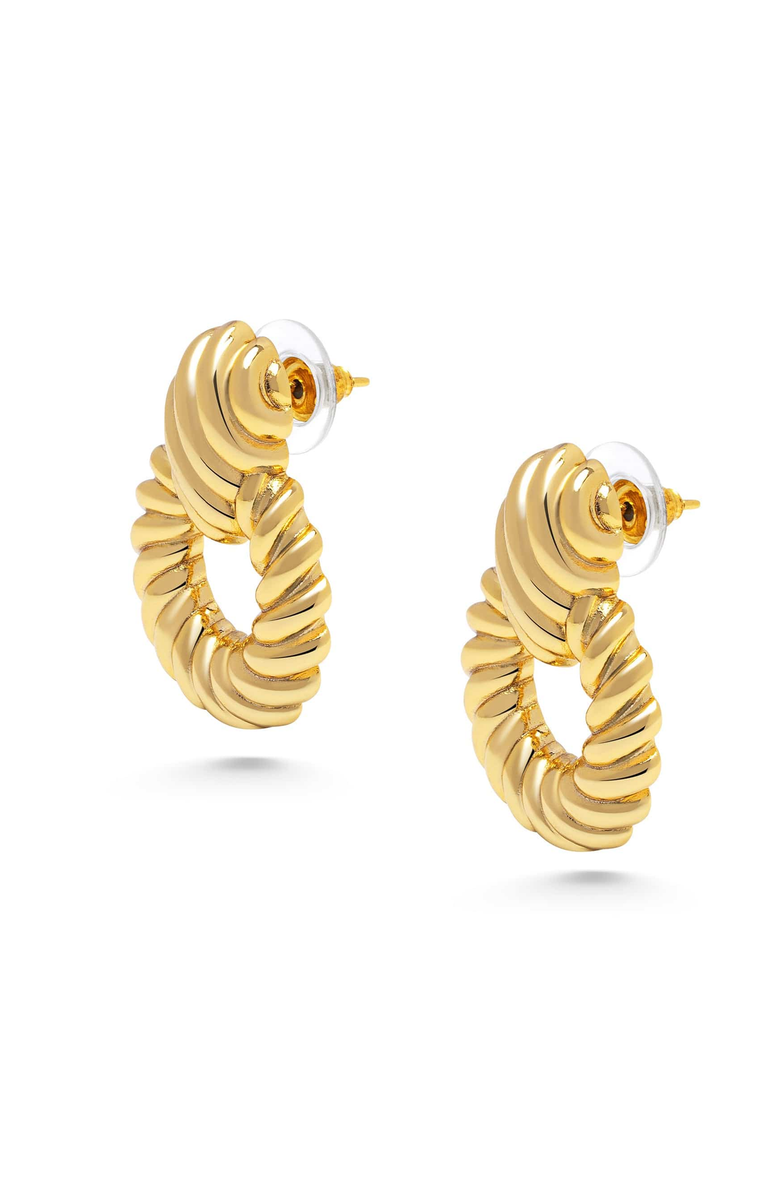 Nialaya Twisted Rope Stud Earrings, Main, color, Gold Twisted Rope