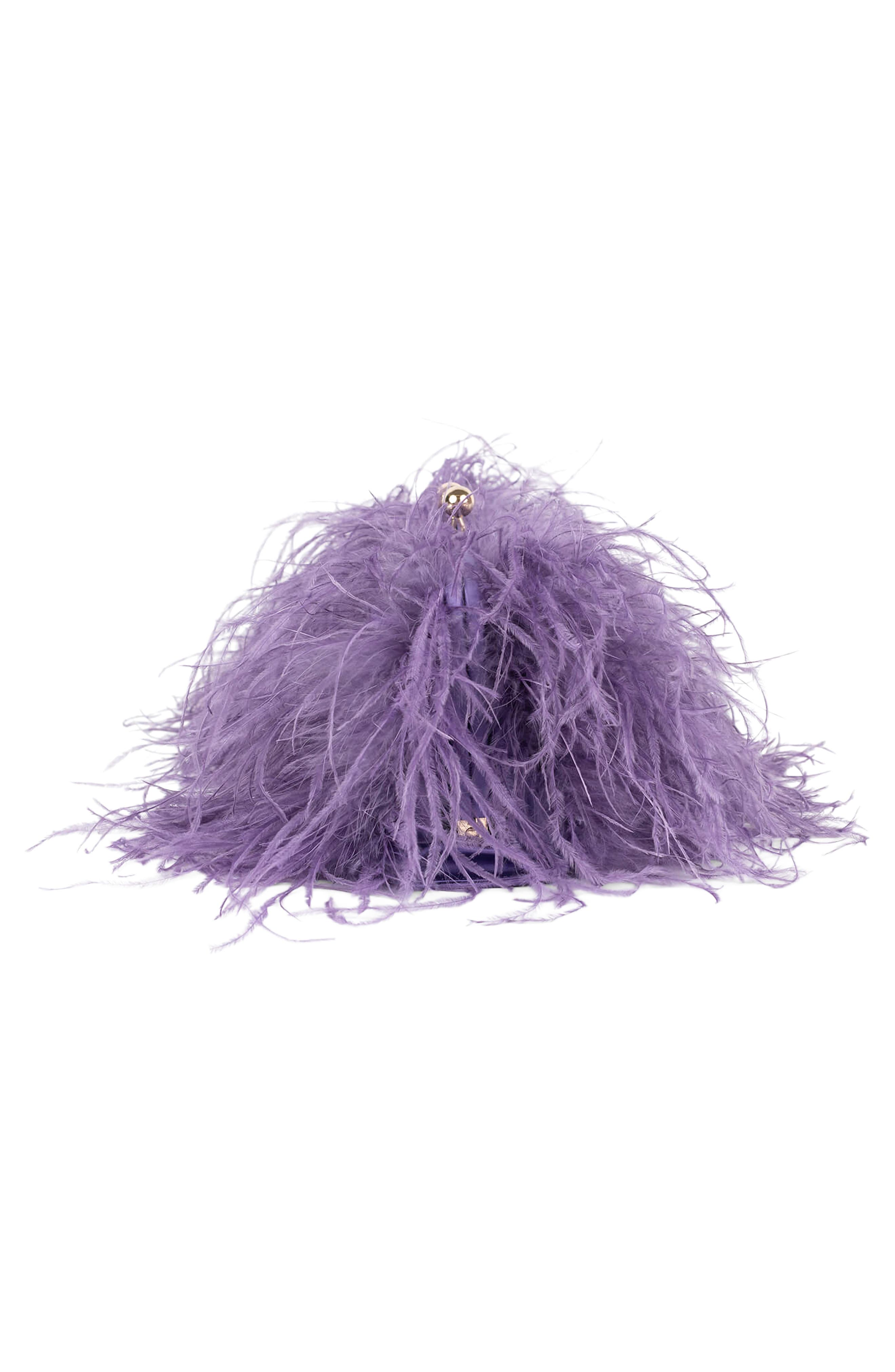 Jeffrey Campbell Animal Feather Clutch, Alternate, color, 