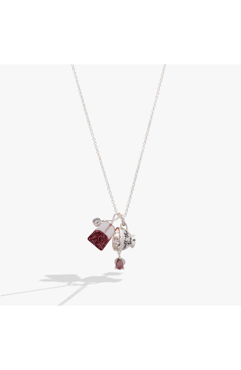 Alex and Ani 'Spill the Tea' Cup & Tea Bag Charm Pendant Necklace, Alternate, color,
