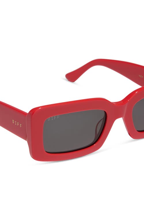 Diff Indy 51mm Polarized Rectangular Sunglasses In Gray
