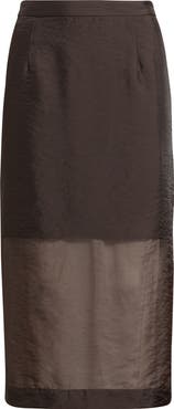 Nordstrom Organza Midi Pencil Skirt