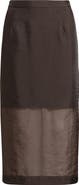 Nordstrom Organza Midi Pencil Skirt