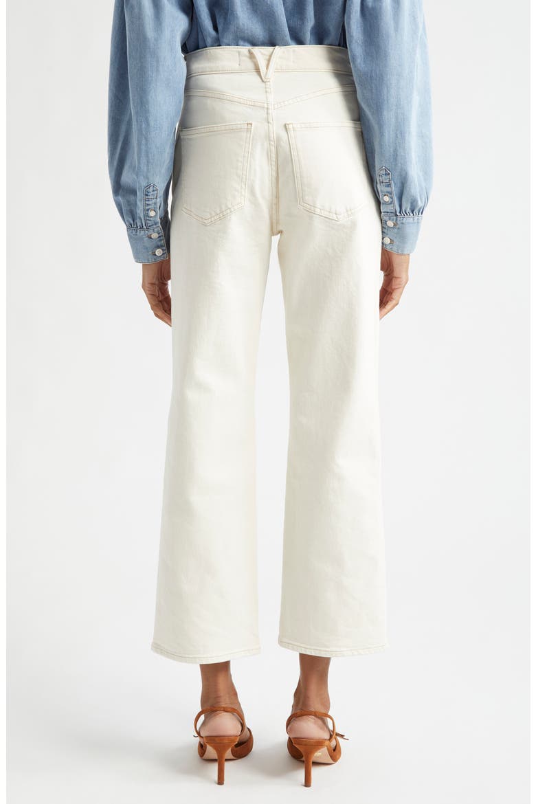 Dylan High Waist Ankle Relaxed Straight Leg Jeans, Alternate, color, ECRU
