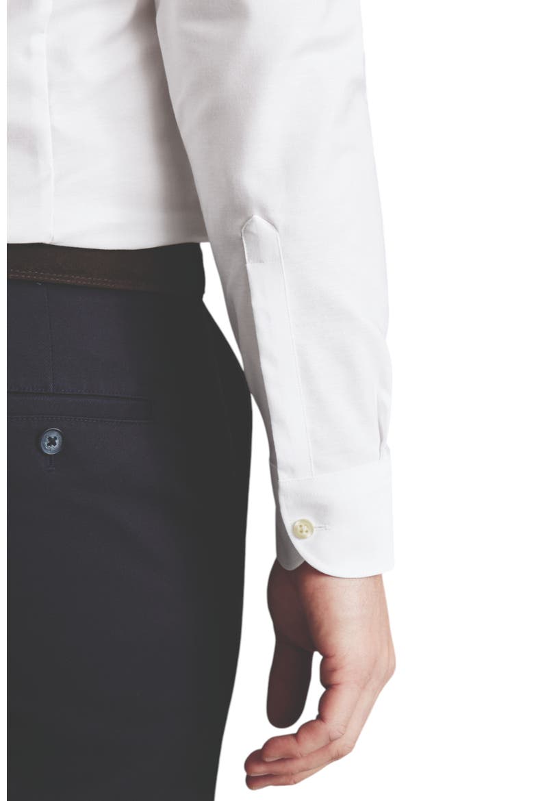 Non-Iron Stretch Oxford Shirt, Alternate, color, White