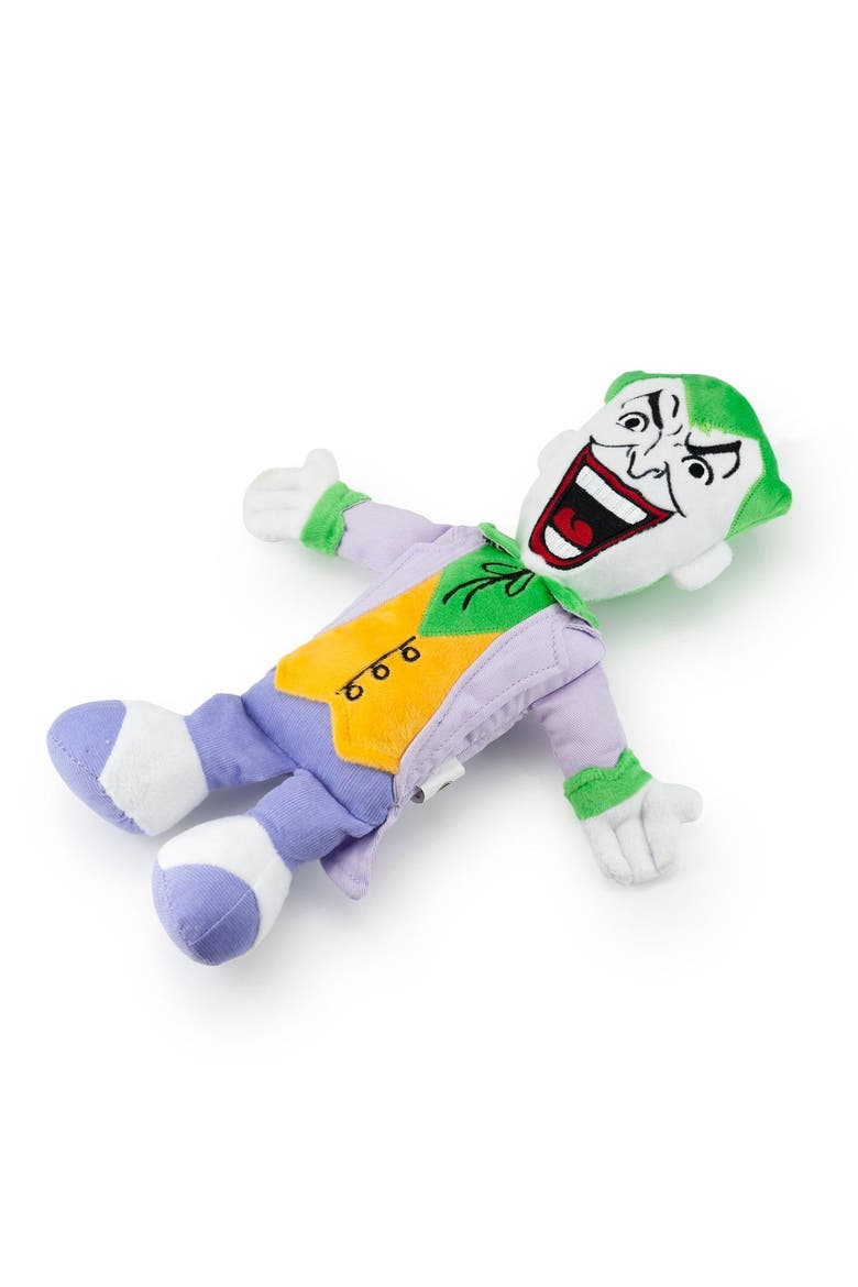 DC Comics The Joker 13 Inch Plush Squeaker Dog Chew Toy, Alternate, color, Multi-Color