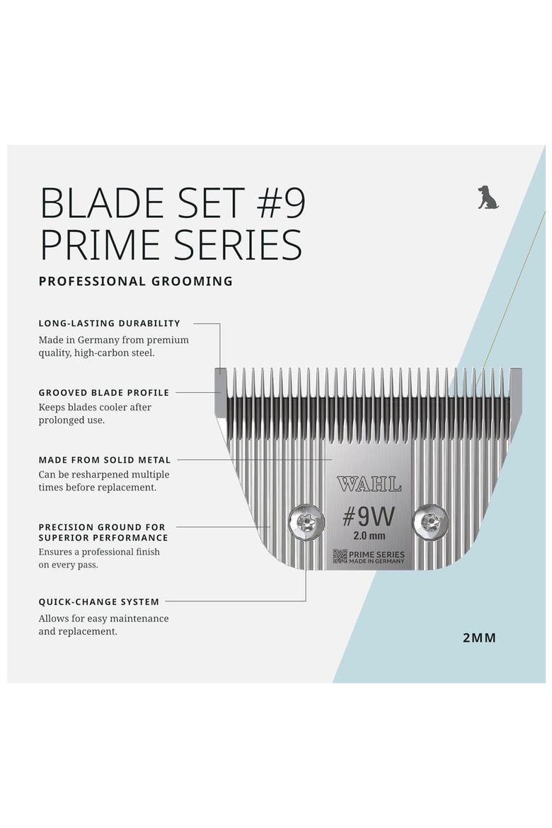 Fine tooth pet clipper blade 2.0 mm for horse, cat, and dog grooming, Alternate, color, Chrome