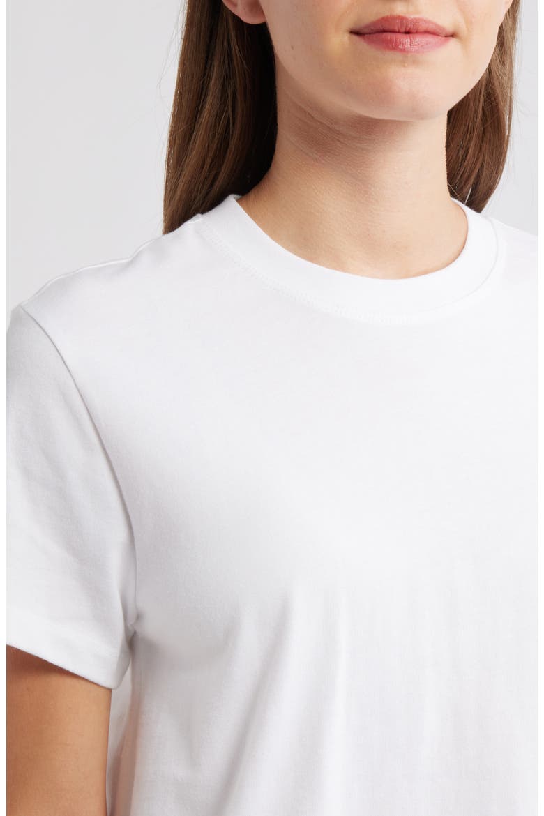 Crewneck Cotton T-Shirt, Alternate, color, WHITE