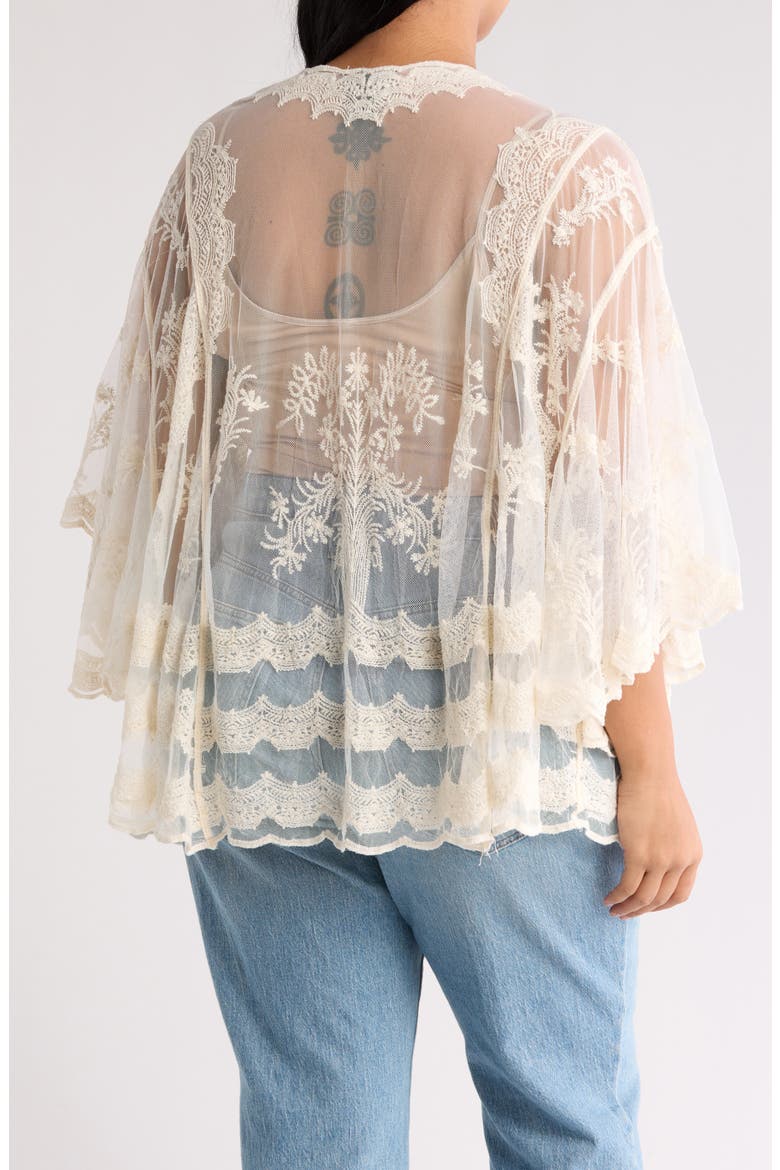 Lace High/Low Wrap, Alternate, color, NATURAL