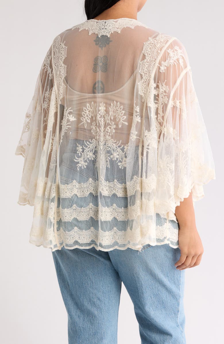 Forgotten Grace Lace High/Low Wrap, Alternate, color, Natural