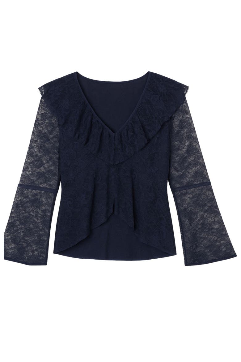 Skye Lace Top, Alternate, color, Maritime Blue