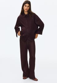 H&M Mama Pointelle-knit Drawstring Trousers