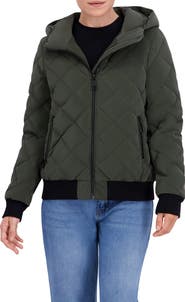 Ookie & Lala Quilted Hooded Bomber Jacket