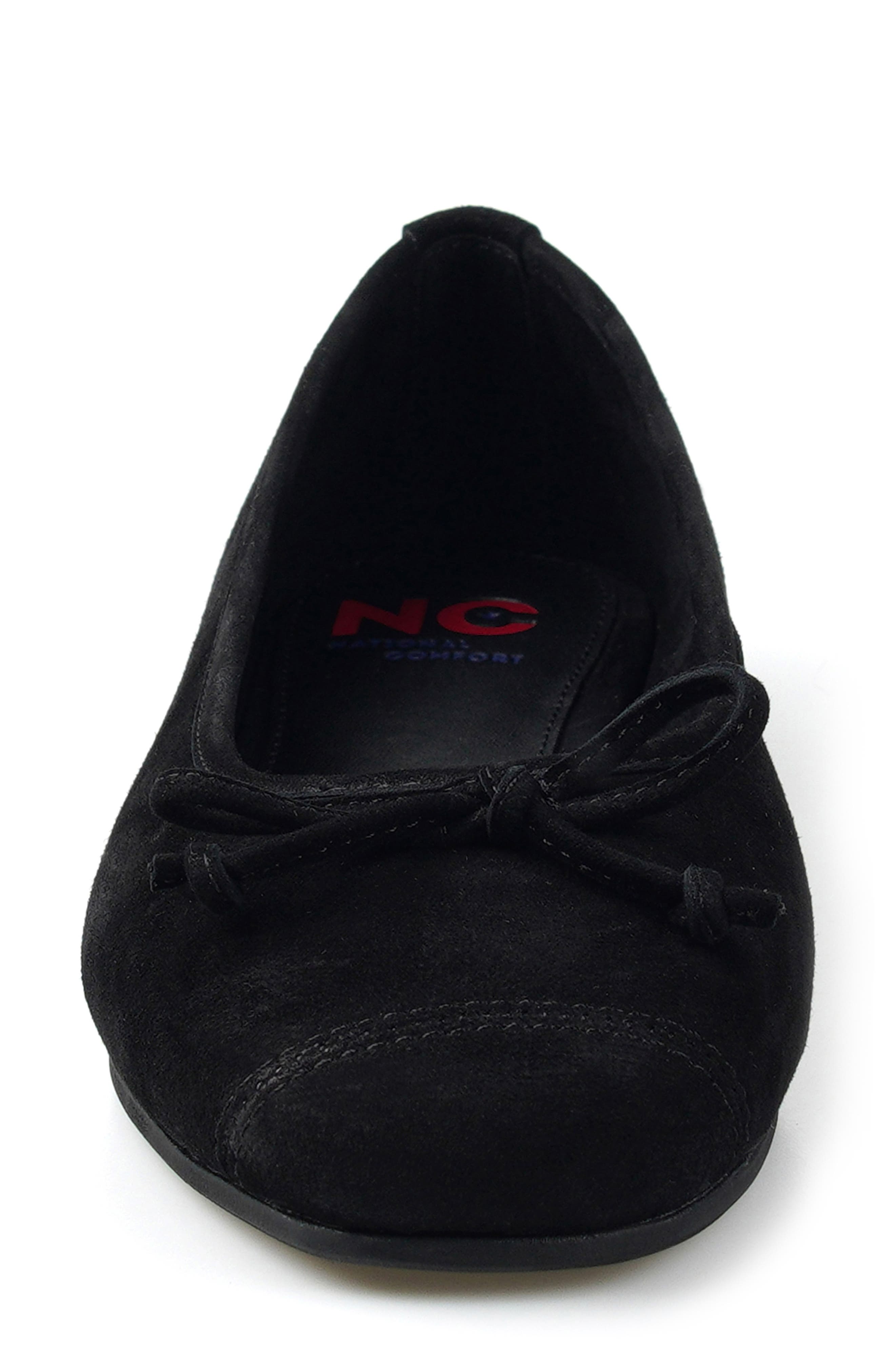 Dove Ballet Flat, Alternate, color, BLACK SUEDE