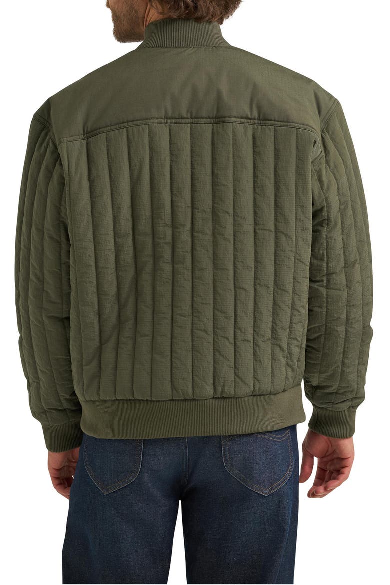 Quilted Ripstop Jacket, Alternate, color, OAK MOSS