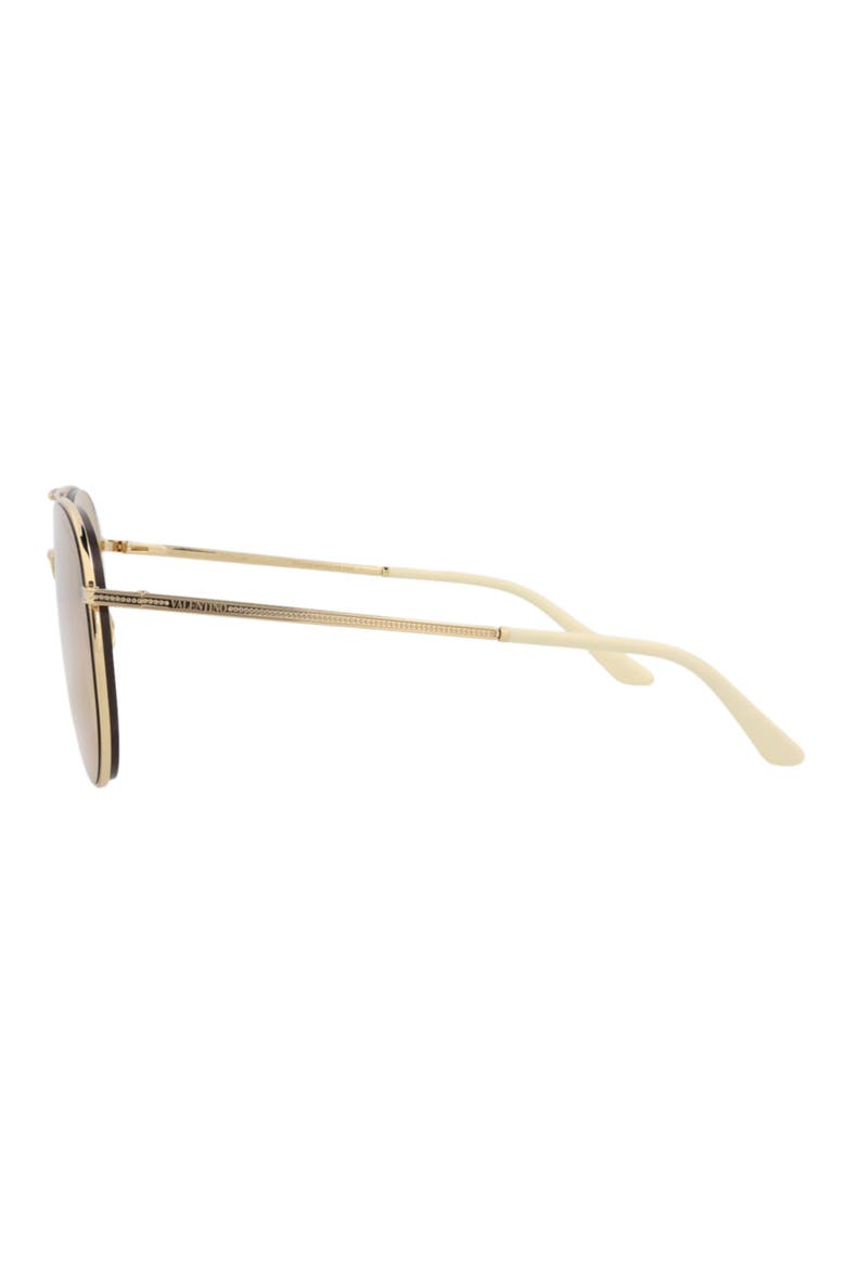 60mm Aviator Sunglasses, Alternate, color, GOLD GOLD AMBER