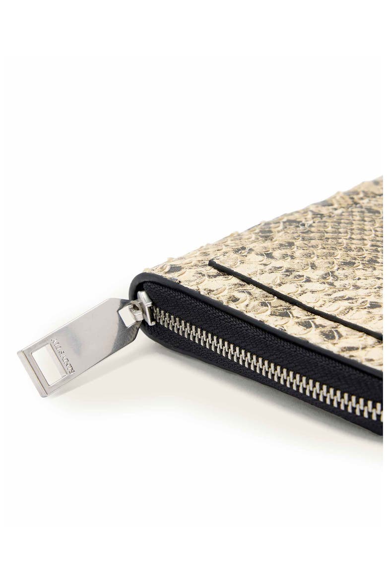Lena Hex Leather Zip Wallet, Alternate, color, DESERT WHITE