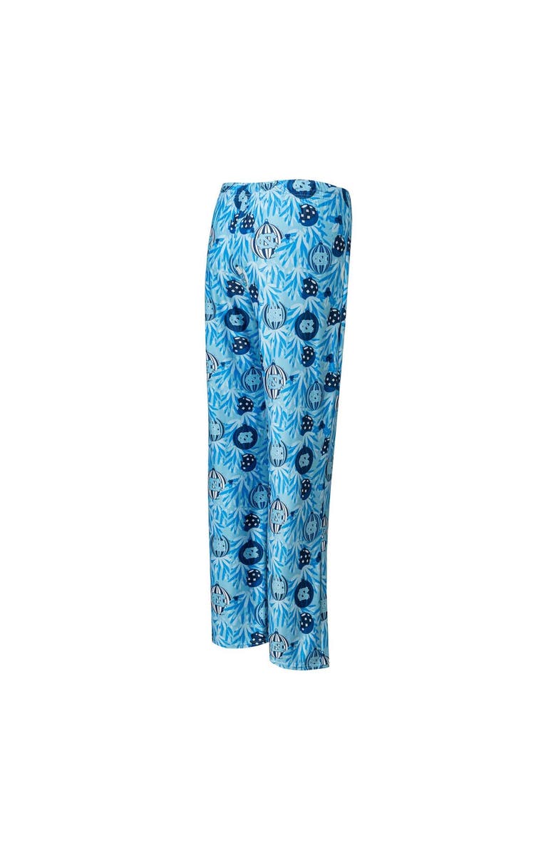 CONCEPTS SPORT Women's Concepts Sport Carolina Blue North Carolina Tar Heels Tinsel Ugly Sweater Long Sleeve T-Shirt & Pants Sleep Set, Alternate, color,