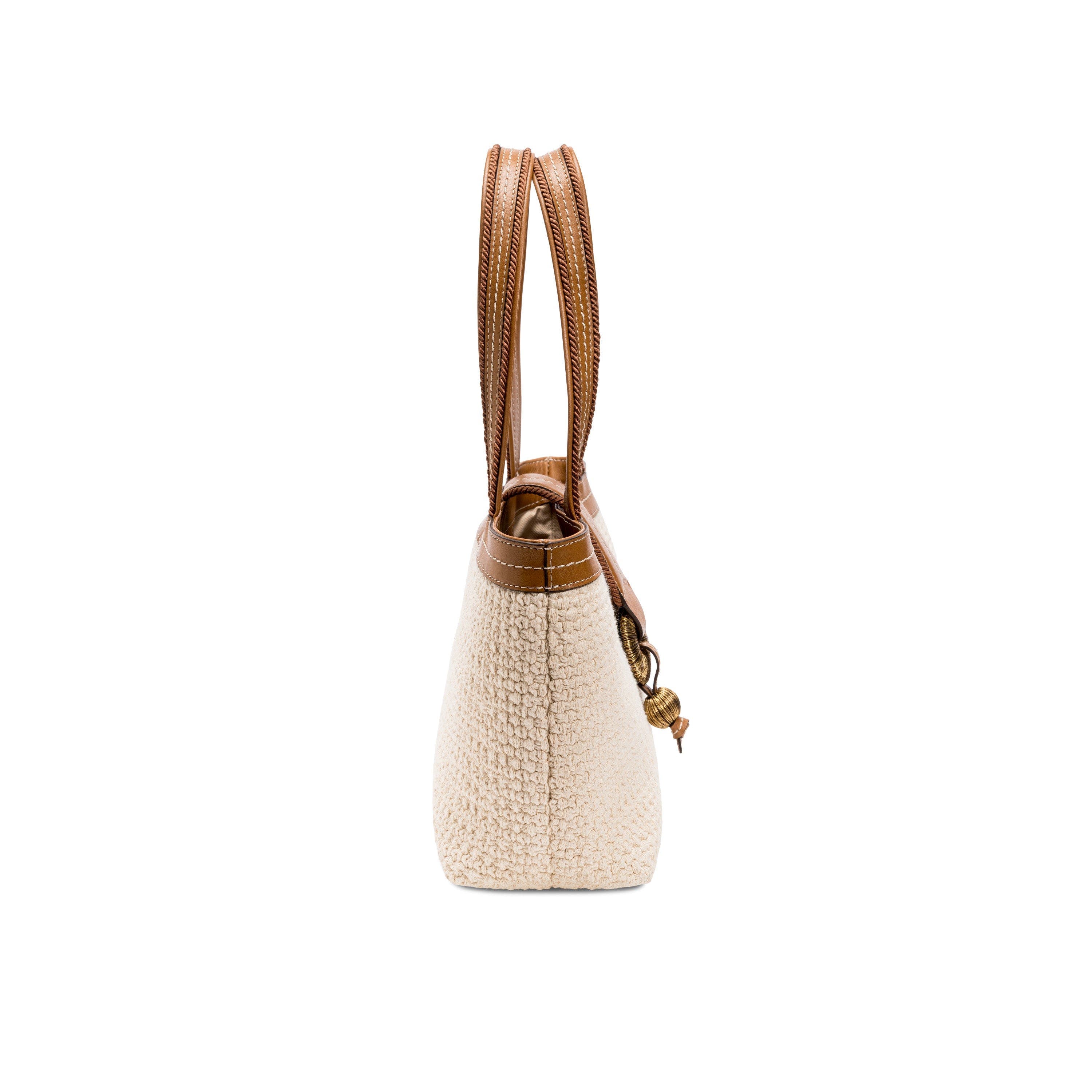 Boho Chic Small Off White Tote Bag, Alternate, color, Off-White