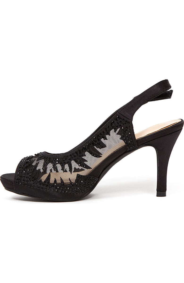 LADY COUTURE Dream Peep Toe Slingback Pump, Alternate, color, Black