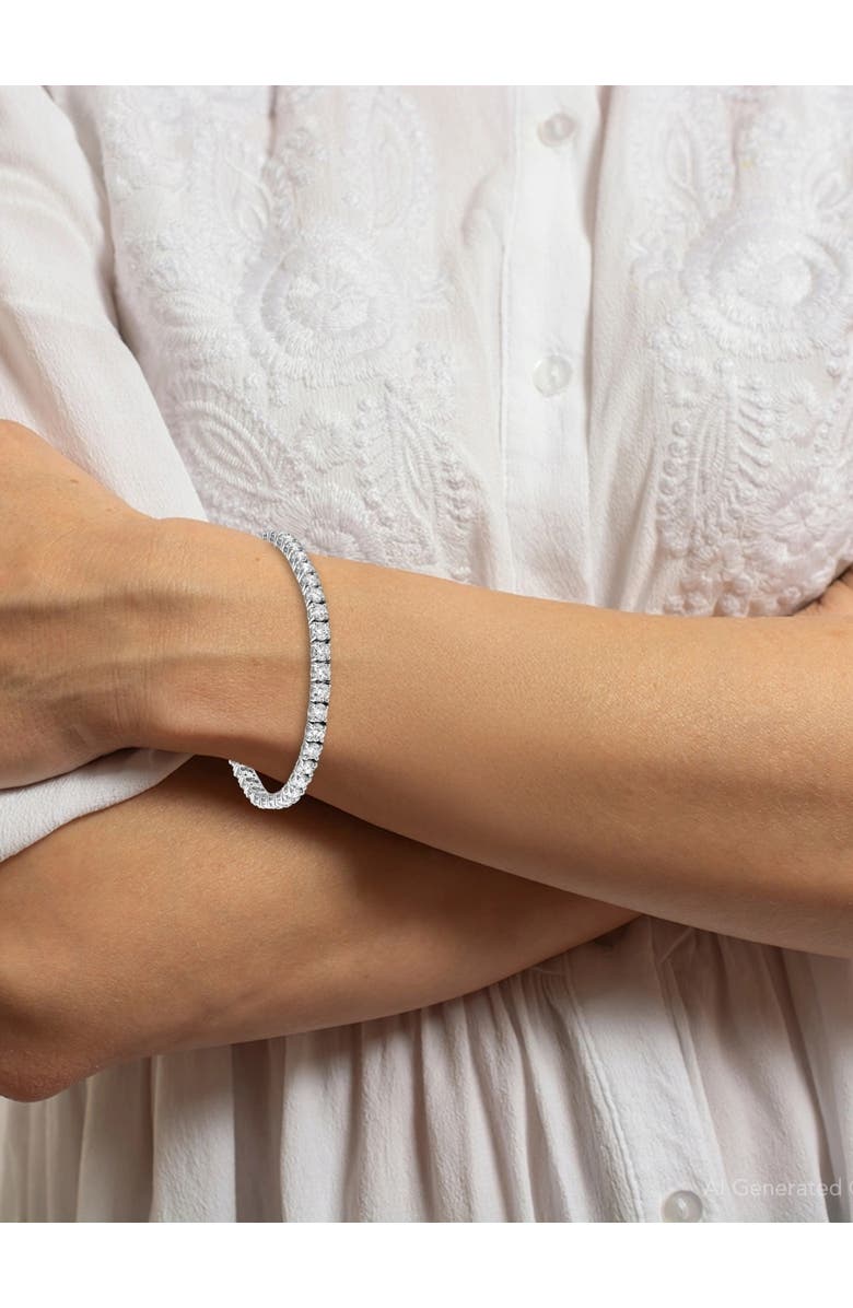 Bliss Diamond 11ct Lab-Created Diamond Tennis Bracelet 14K Gold 7", Alternate, color, 14K White Gold